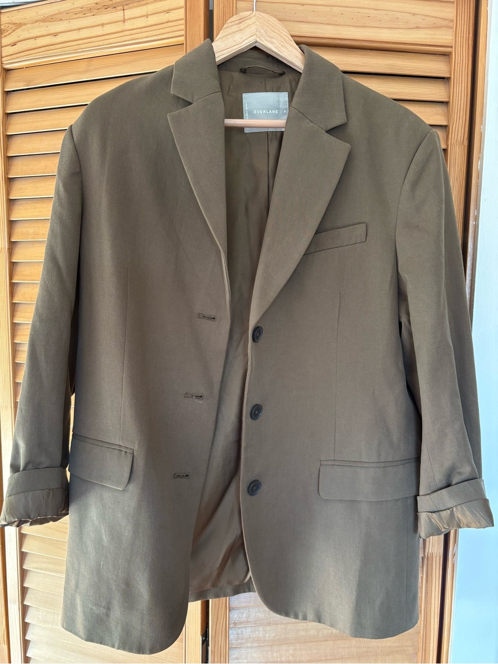 Everlane Olive / Forest Green Relaxed Oversized Blazer